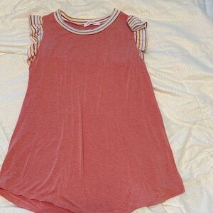 LilyMaes Striped Sleeve Pink tunic